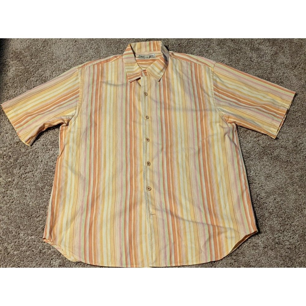 Tommy Bahama Men's Shirt - Striped- Sz. XL